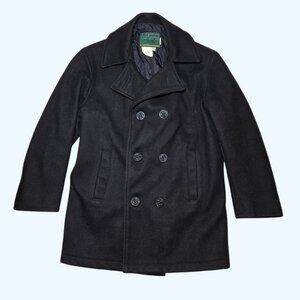 Spiewak Peacoat Mens 40 Wool Naval Double Breasted Quilted Flight Deck USA Coat